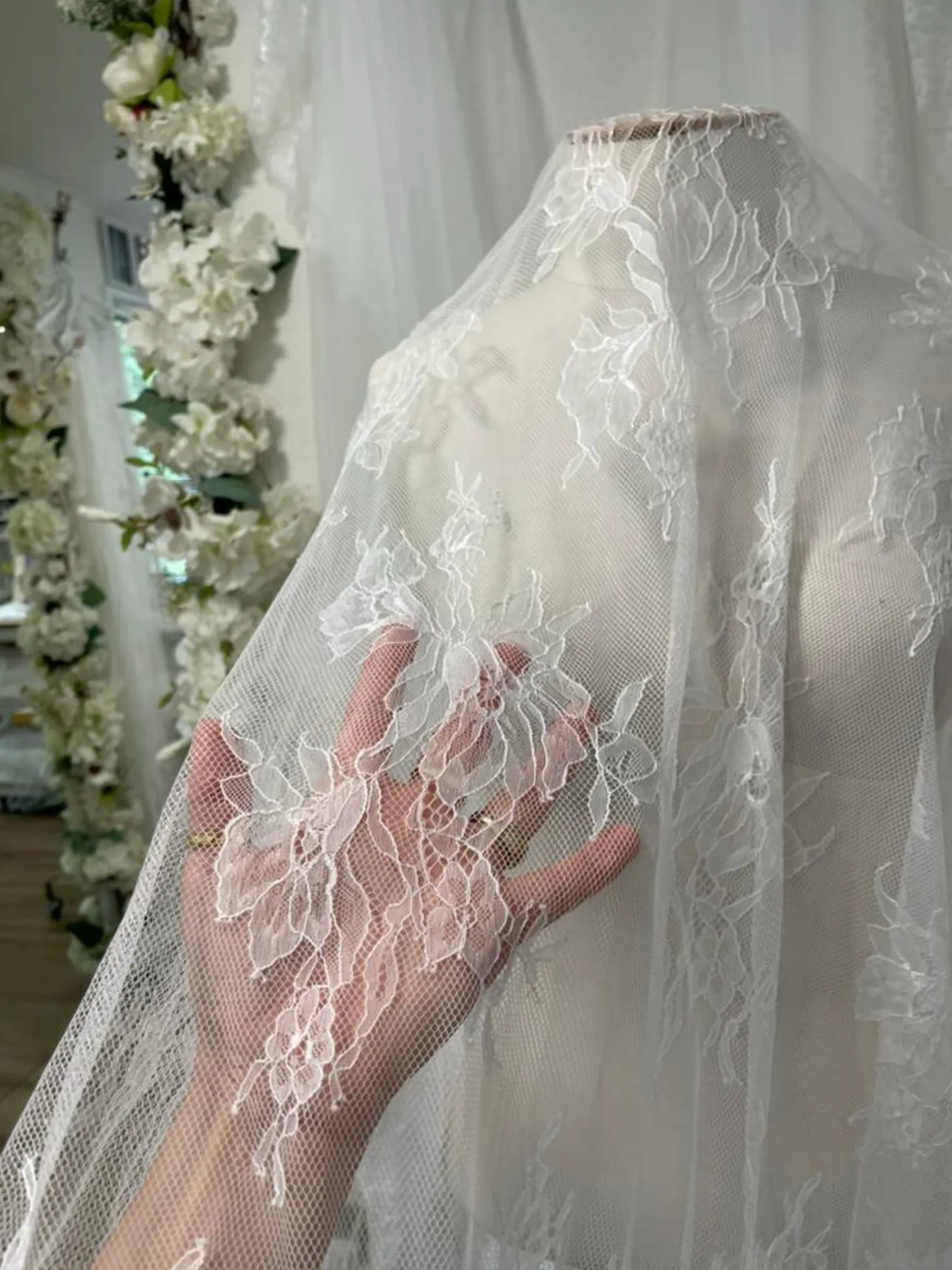 Lily Lace Blusher Veil
