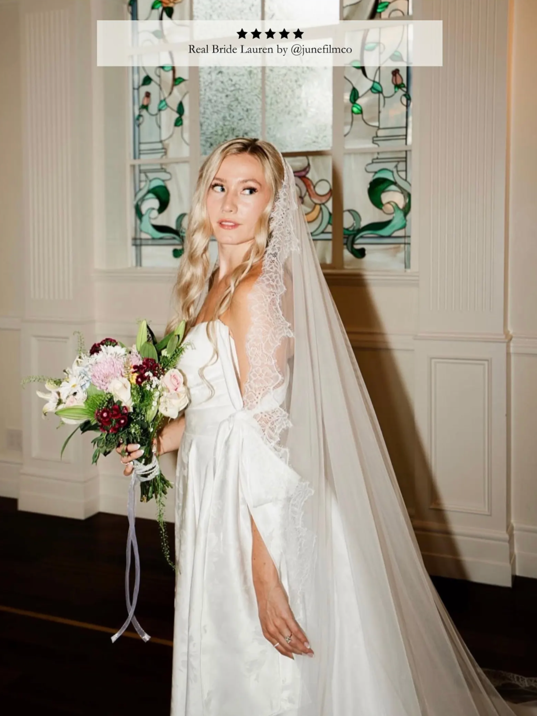 Peony Lace Extra Wide Veil