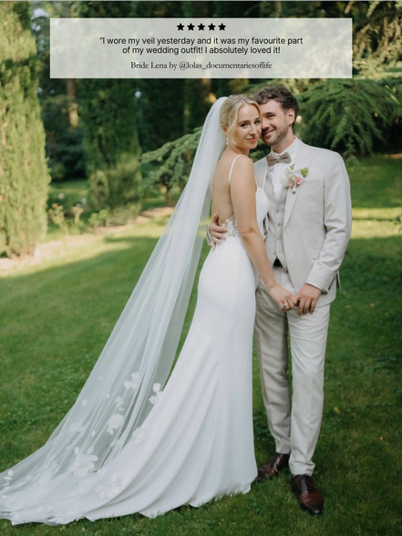 Embroidered Floral Motif Veil