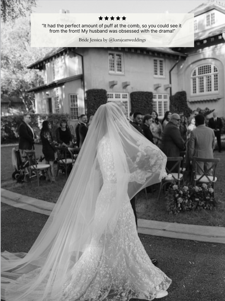 Extra Wide Tulle Blusher Veil