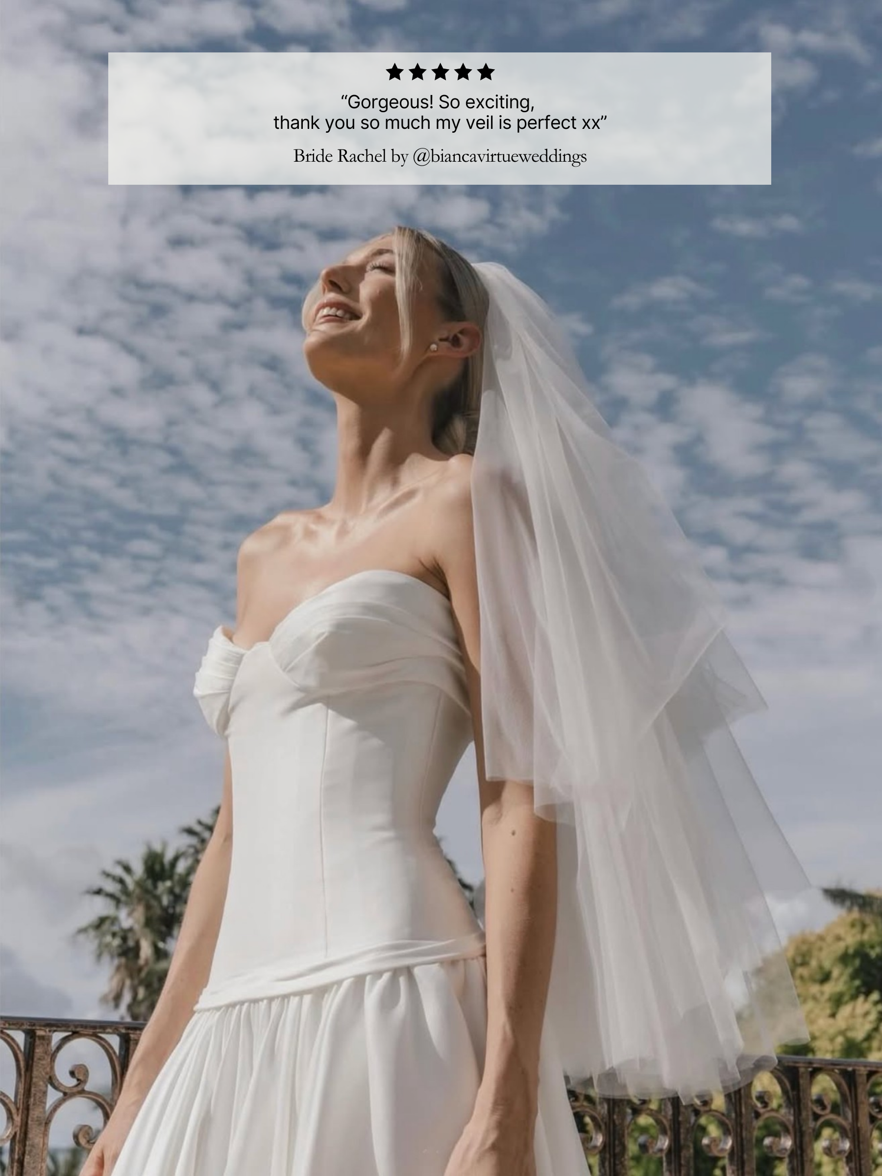 Extra Wide Tulle Blusher Veil