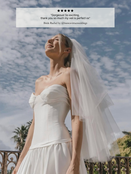 Extra Wide Tulle Blusher Veil