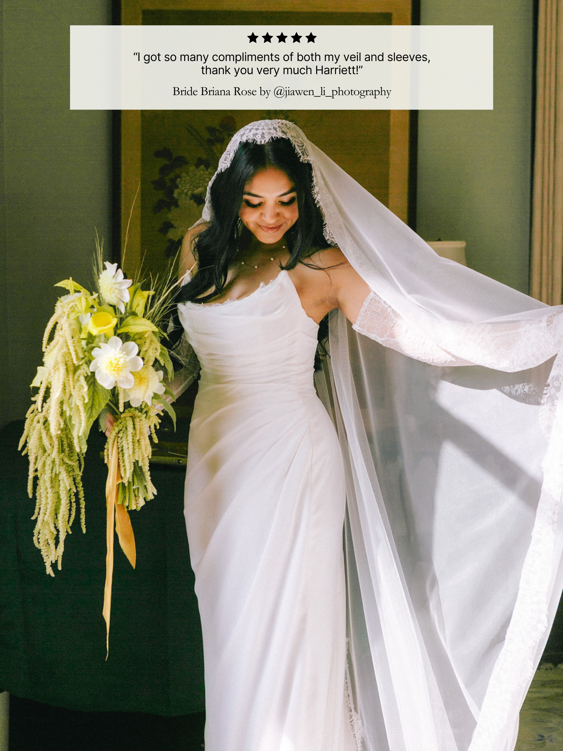 Crochet Lace on Tulle Veil