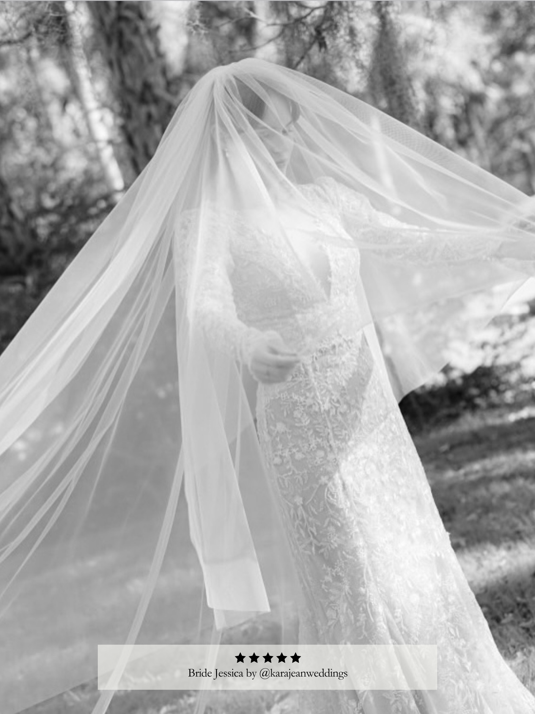 Extra Wide Tulle Blusher Veil