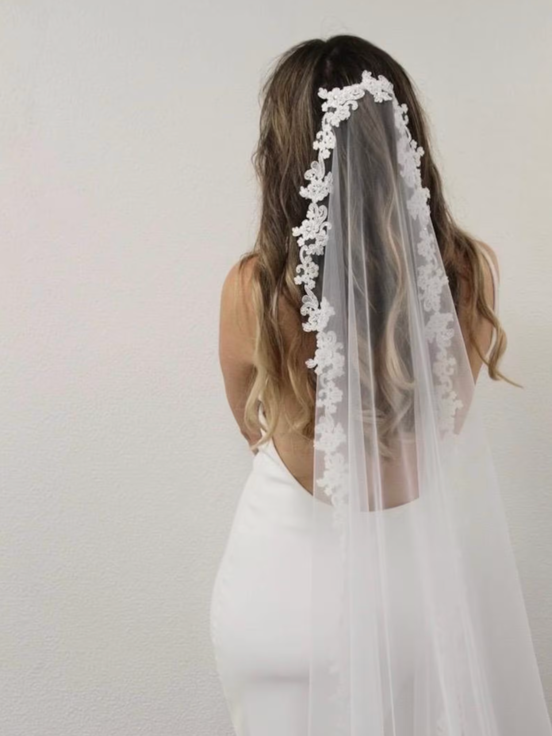 Flower Beaded Veil