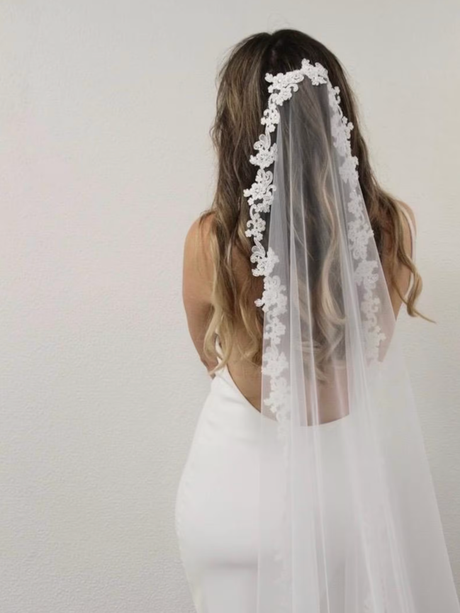 Flower Beaded Veil
