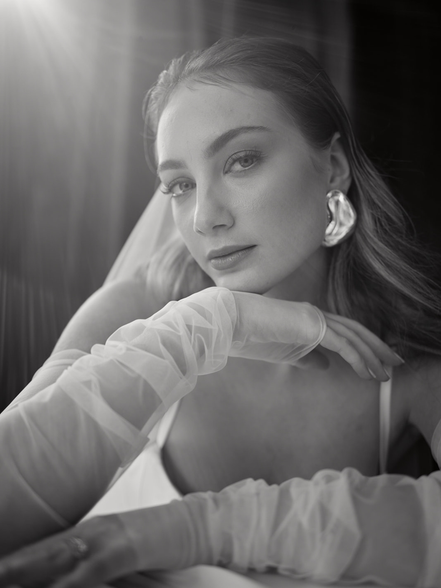 Ruched Tulle Sleeves