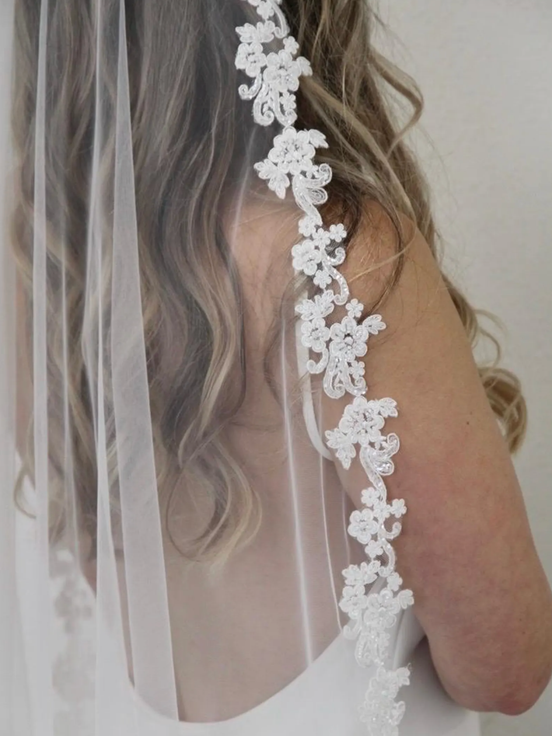 Flower Beaded Veil