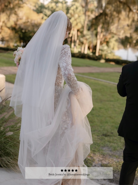 Extra Wide Tulle Blusher Veil