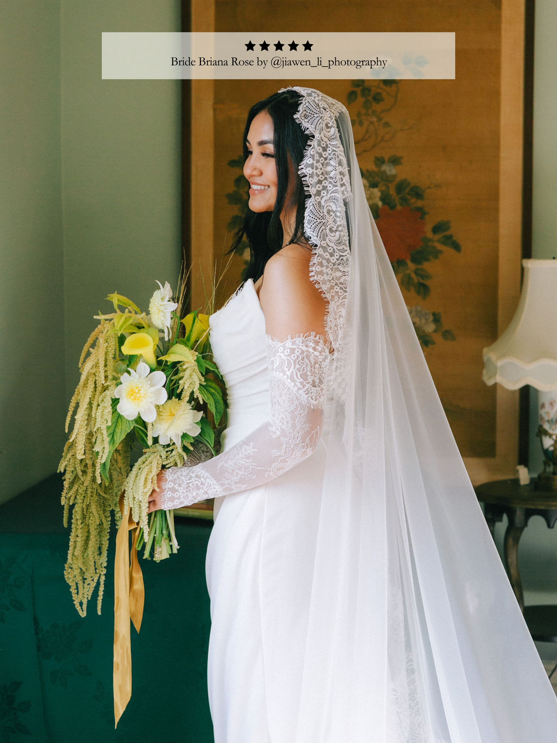 Crochet Lace on Tulle Veil