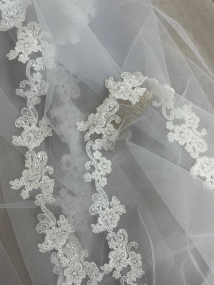 Flower Beaded Veil
