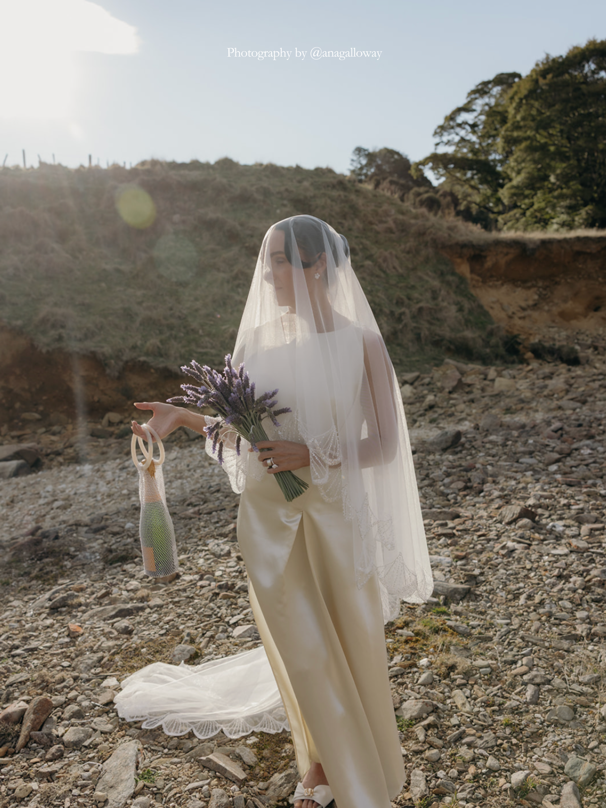Scalloped Sequin Blusher Veil