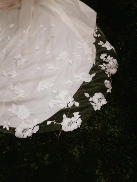 Embroidered Floral Motif Veil