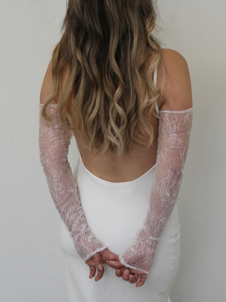 Sparkle Chantilly Lace Gloves