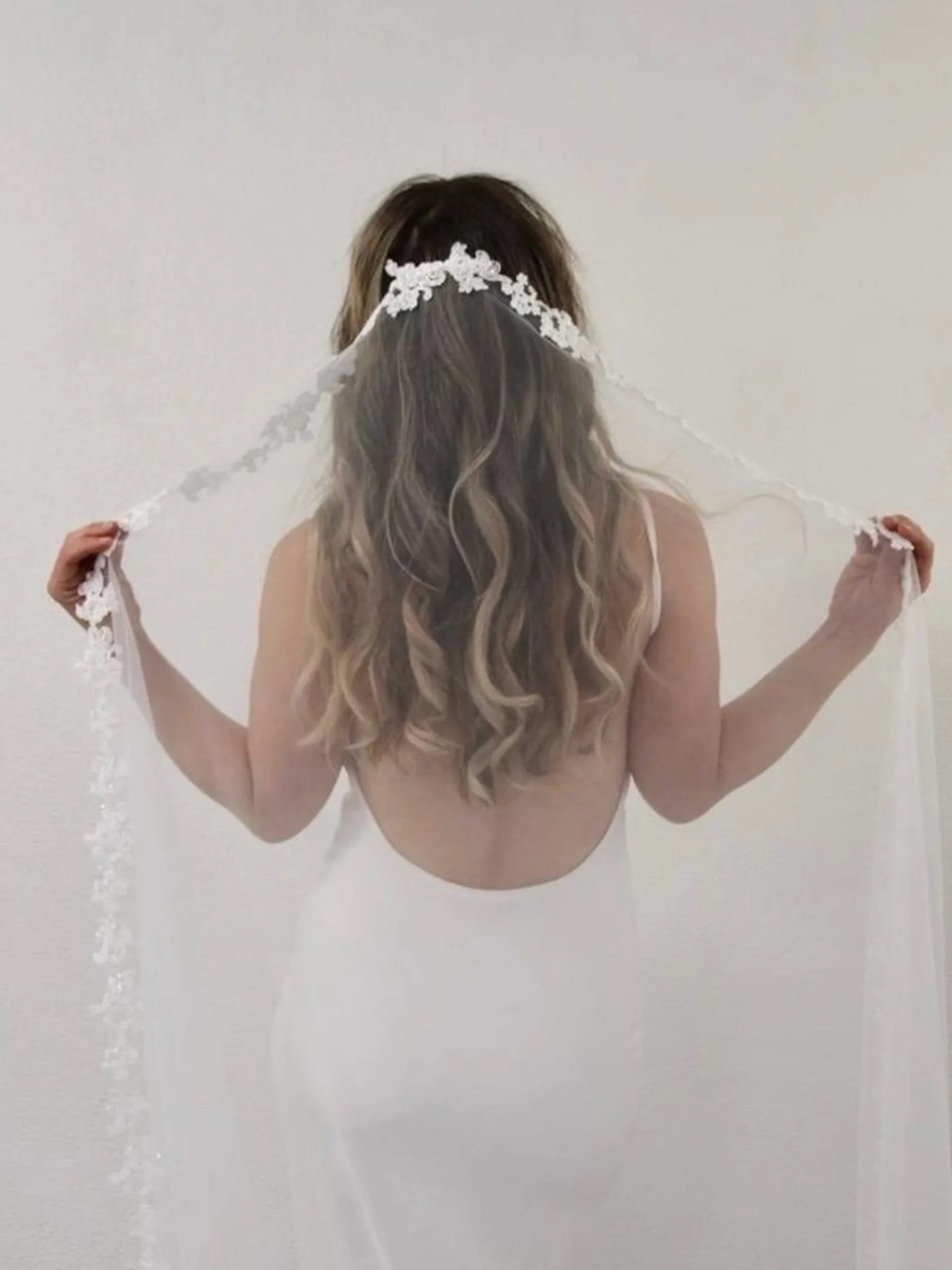 Flower Beaded Veil