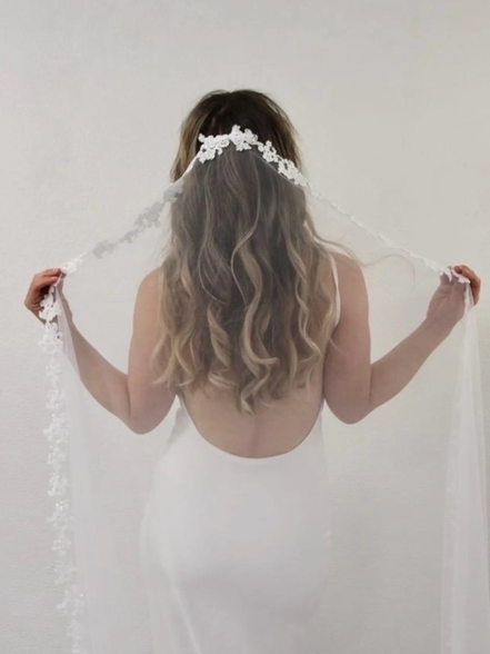 Flower Beaded Veil