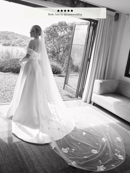 Embroidered Floral Motif Veil