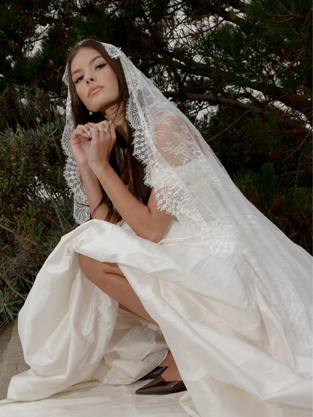 Crochet Lace on Lace Veil