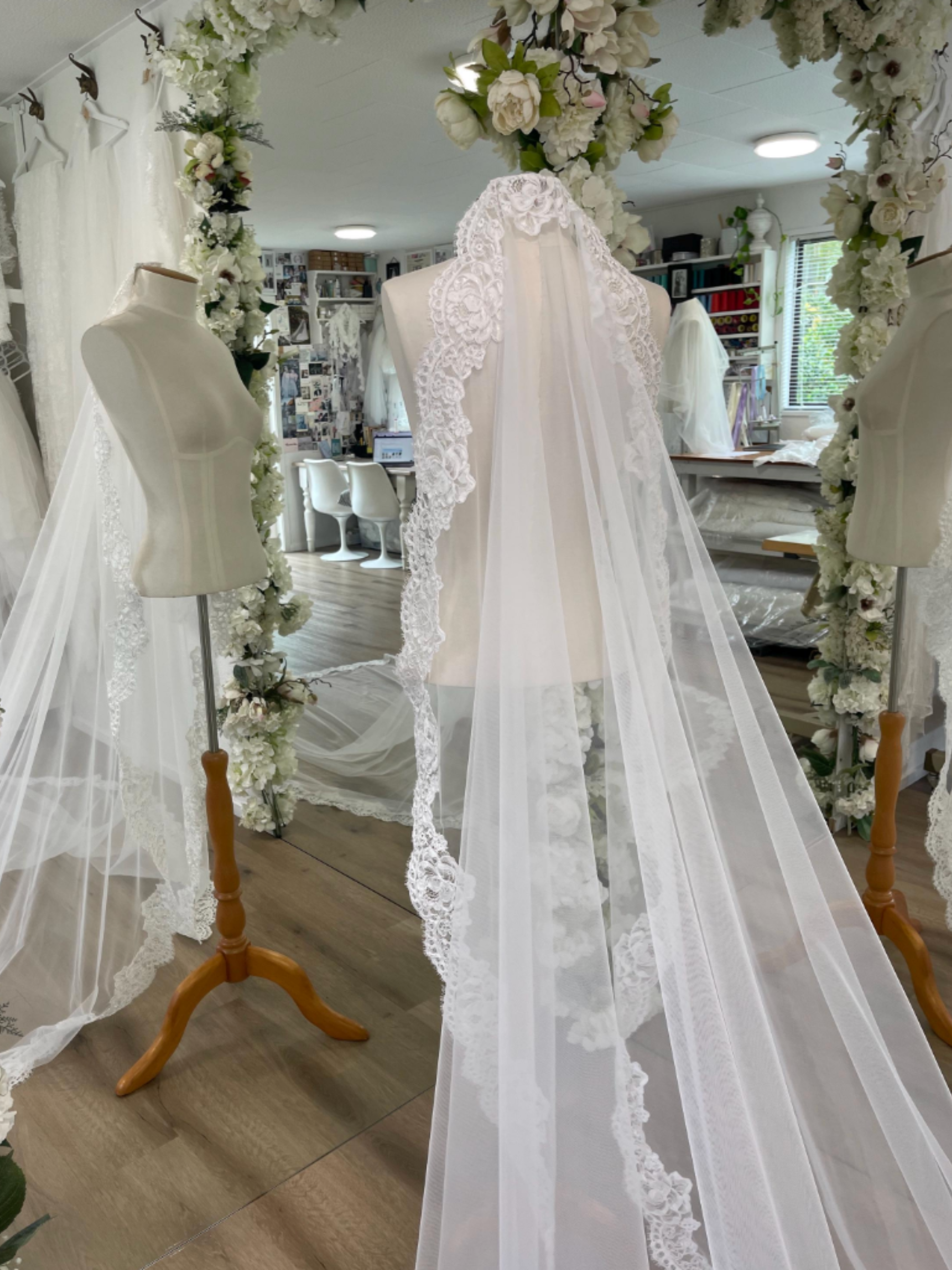 Rose Flower Mantilla Veil