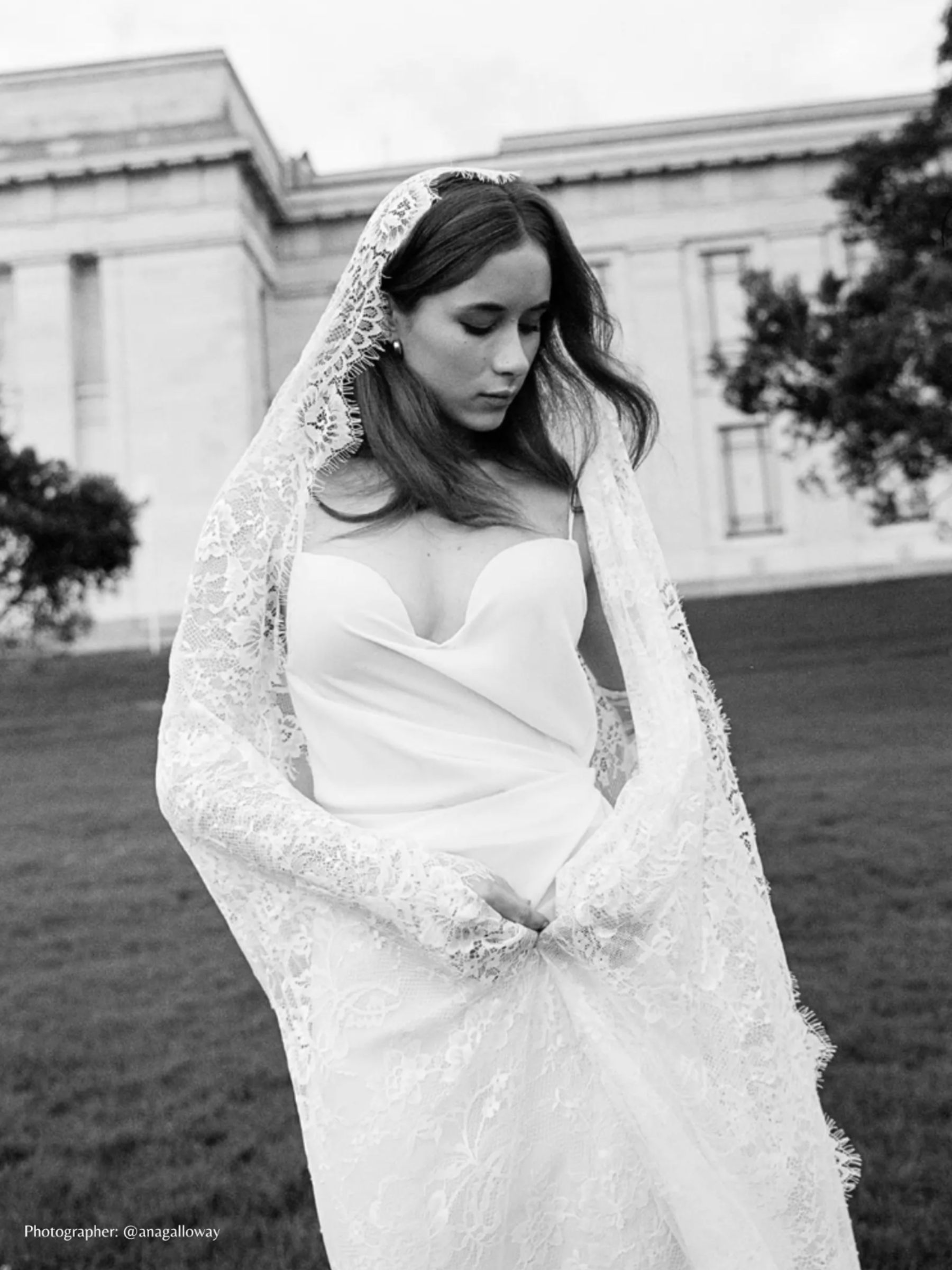 Vintage Lace Handkerchief Veil