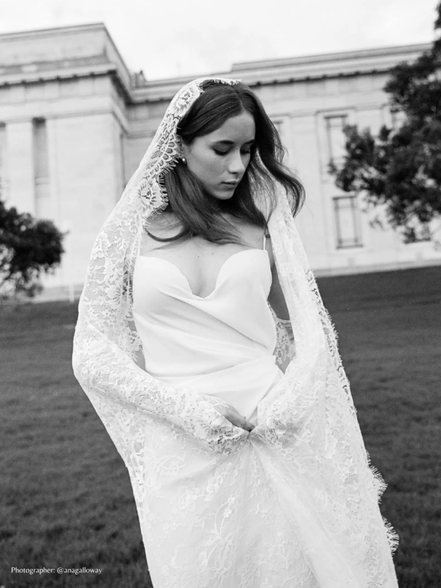 Vintage Lace Handkerchief Veil