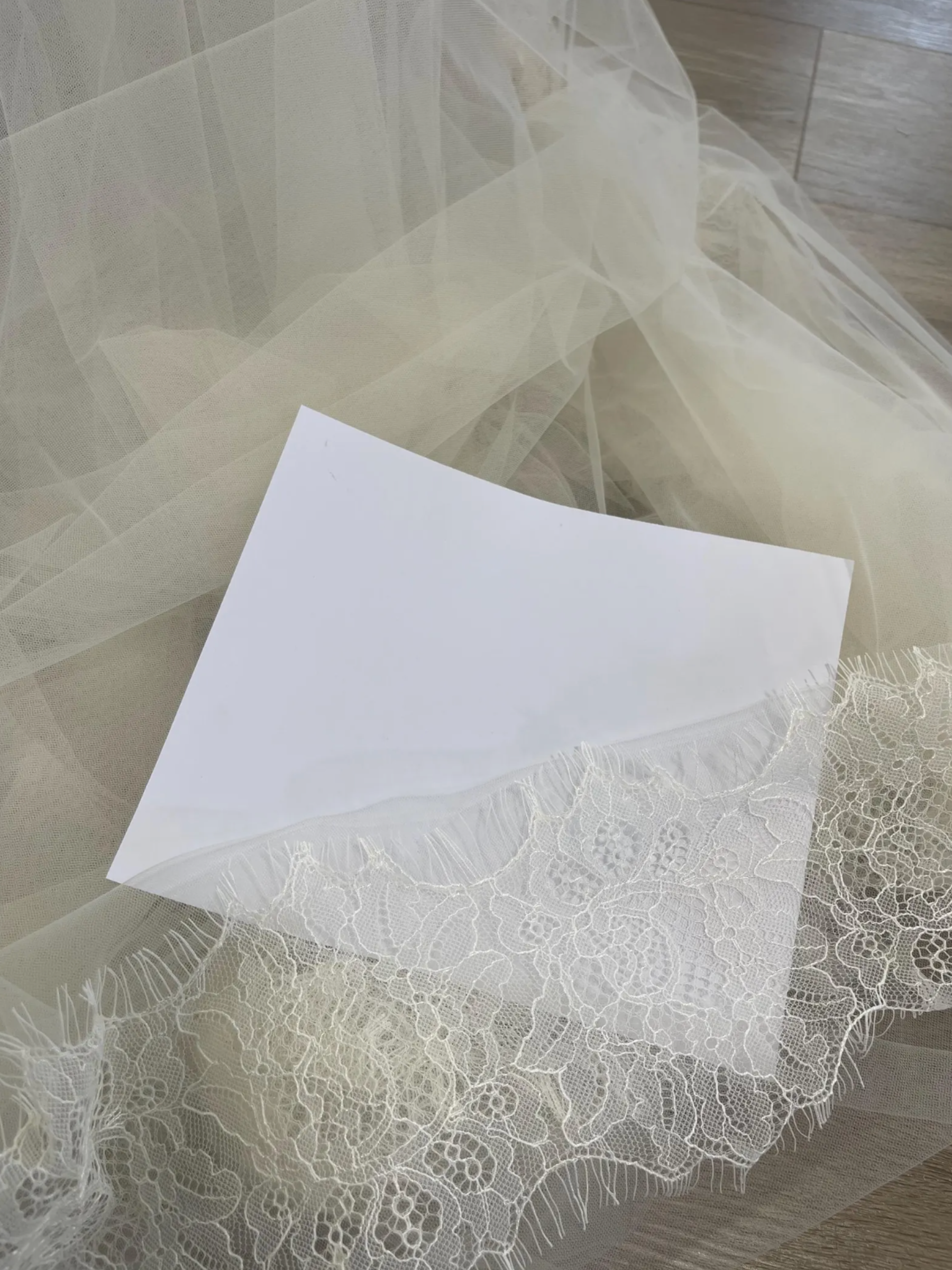 Cream Extra Wide Lace Veil