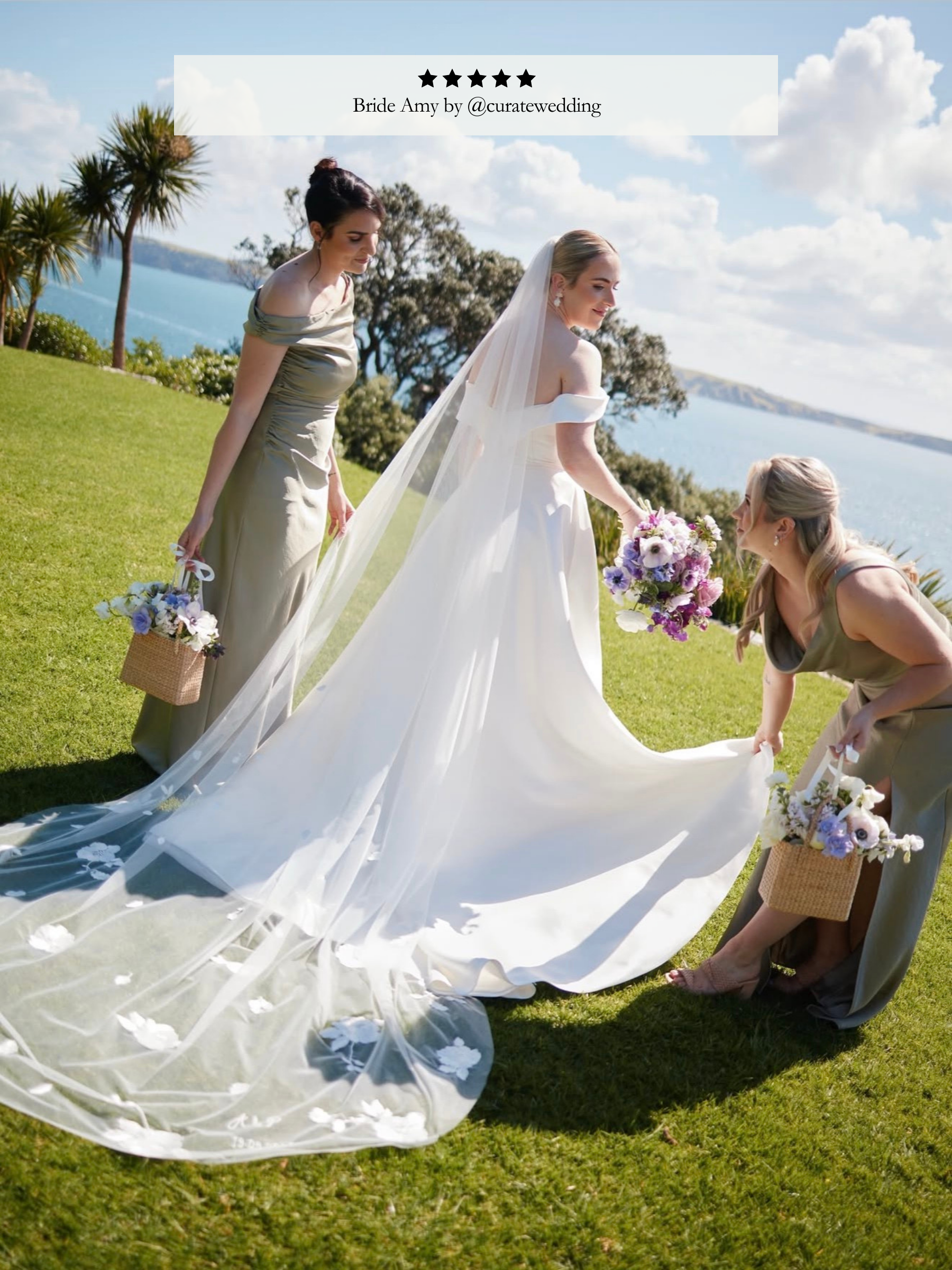 Embroidered Floral Motif Veil