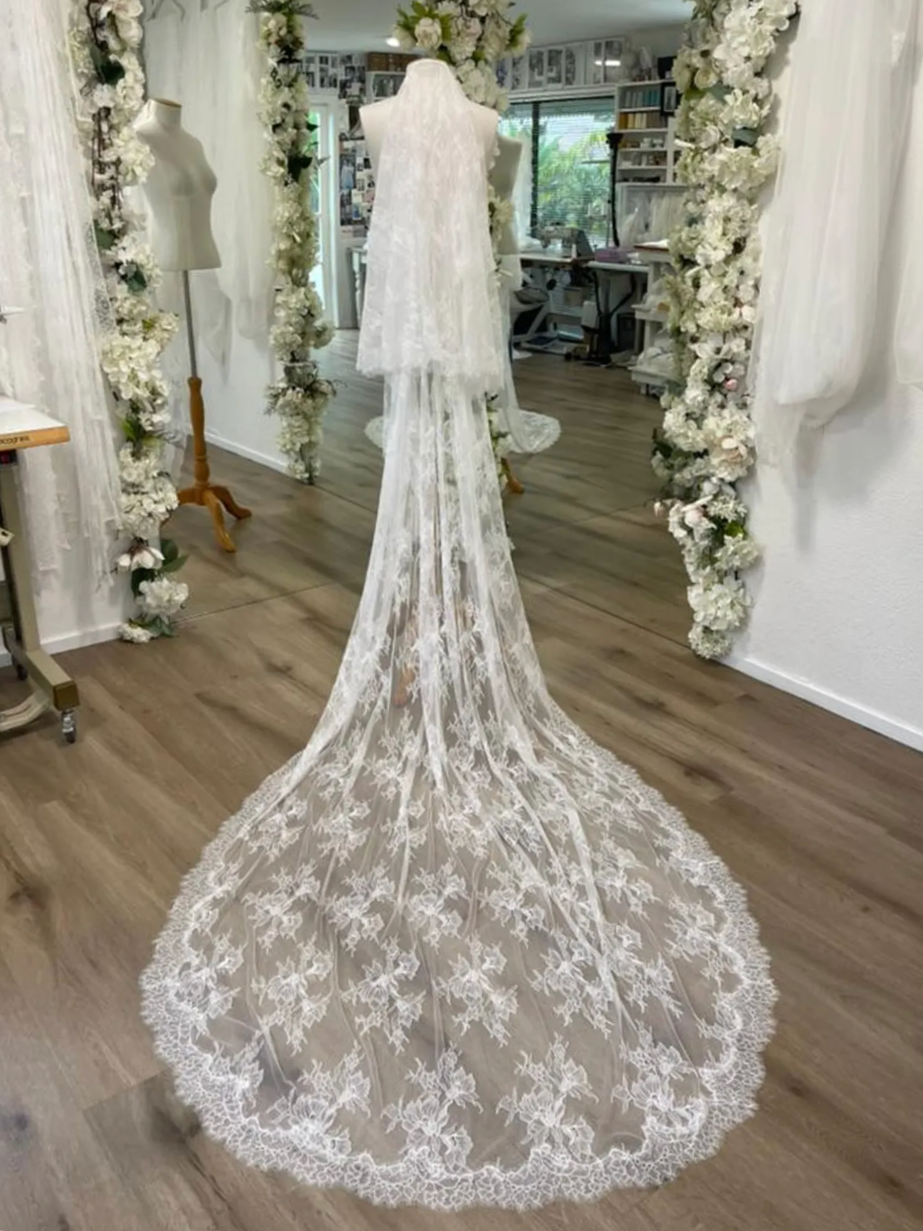 Lily Lace Blusher Veil