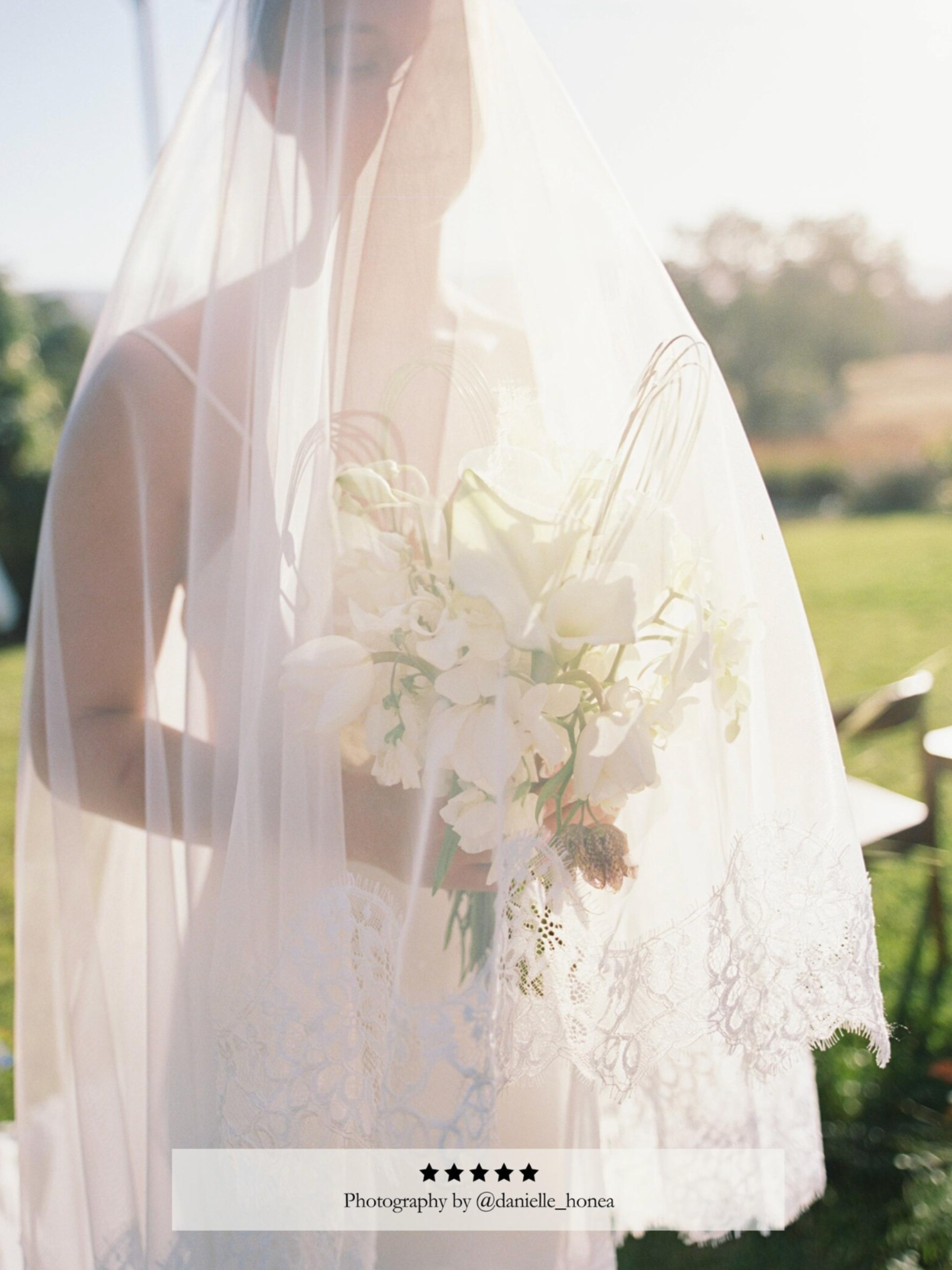 Crochet Lace on Tulle Blusher Veil
