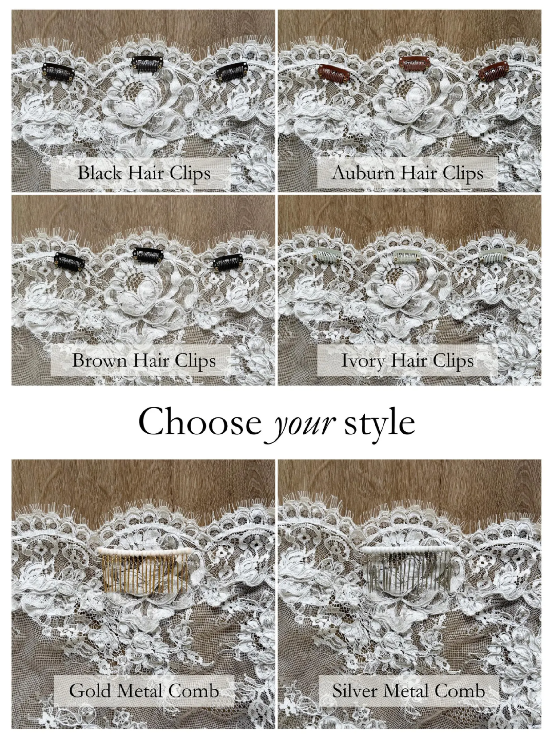 Corded Rose Lace Veil