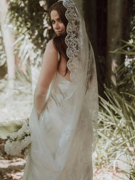 Lace on Lace Mantilla Veil