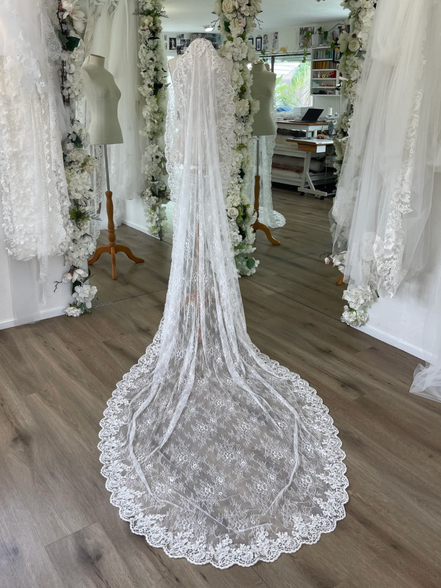 Lace on Lace Mantilla Veil