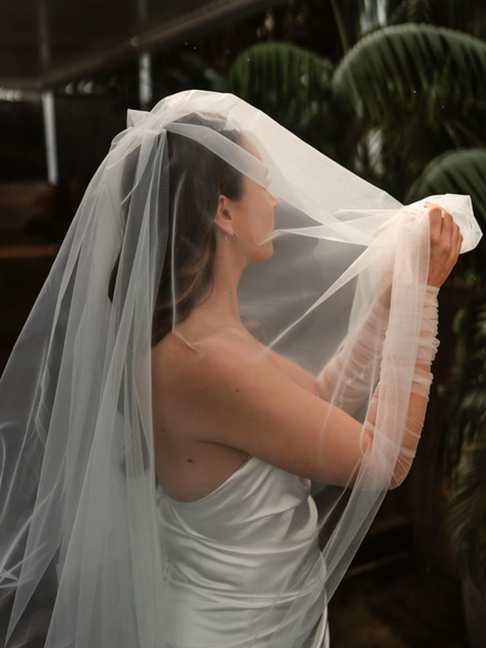 Extra Wide Tulle Blusher Veil
