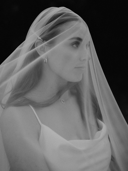 Extra Wide Drop Blusher Veil