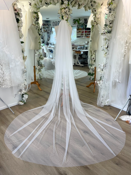 Extra Wide Tulle Blusher Veil