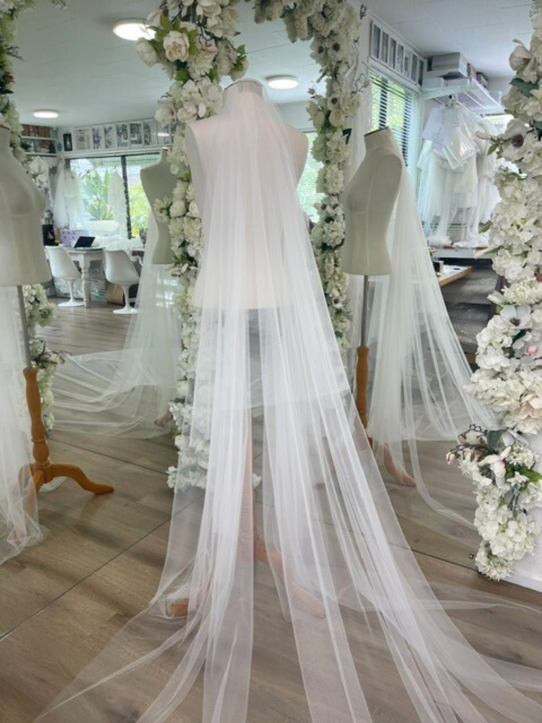 Extra Wide Drop Blusher Veil