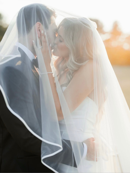 Satin Edge Blusher Veil