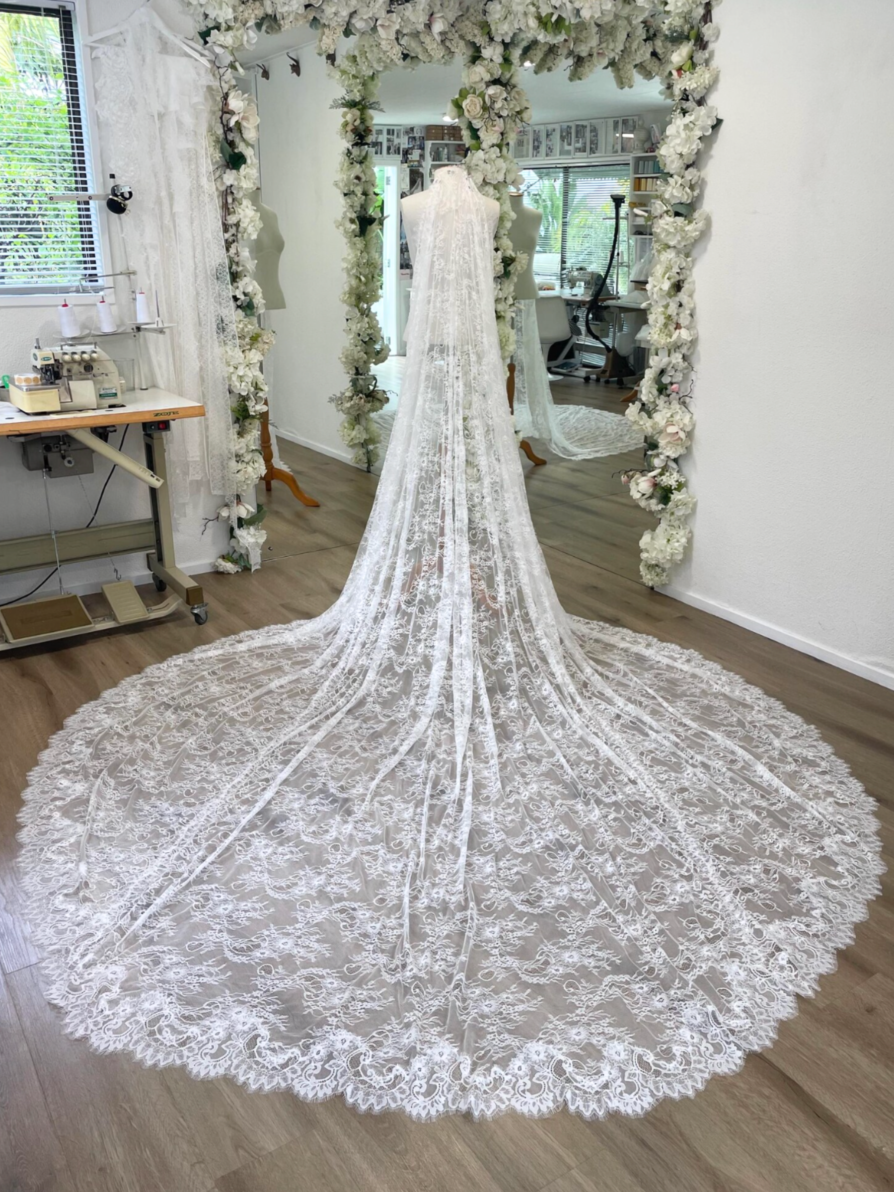Extra Wide Lace Showstopper Veil