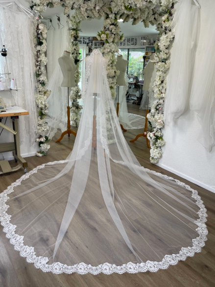 Rose Flower Mantilla Veil