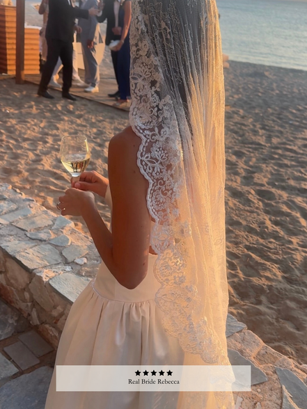 Lace on Lace Mantilla Veil