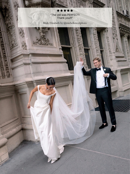 Extra Wide Tulle Blusher Veil