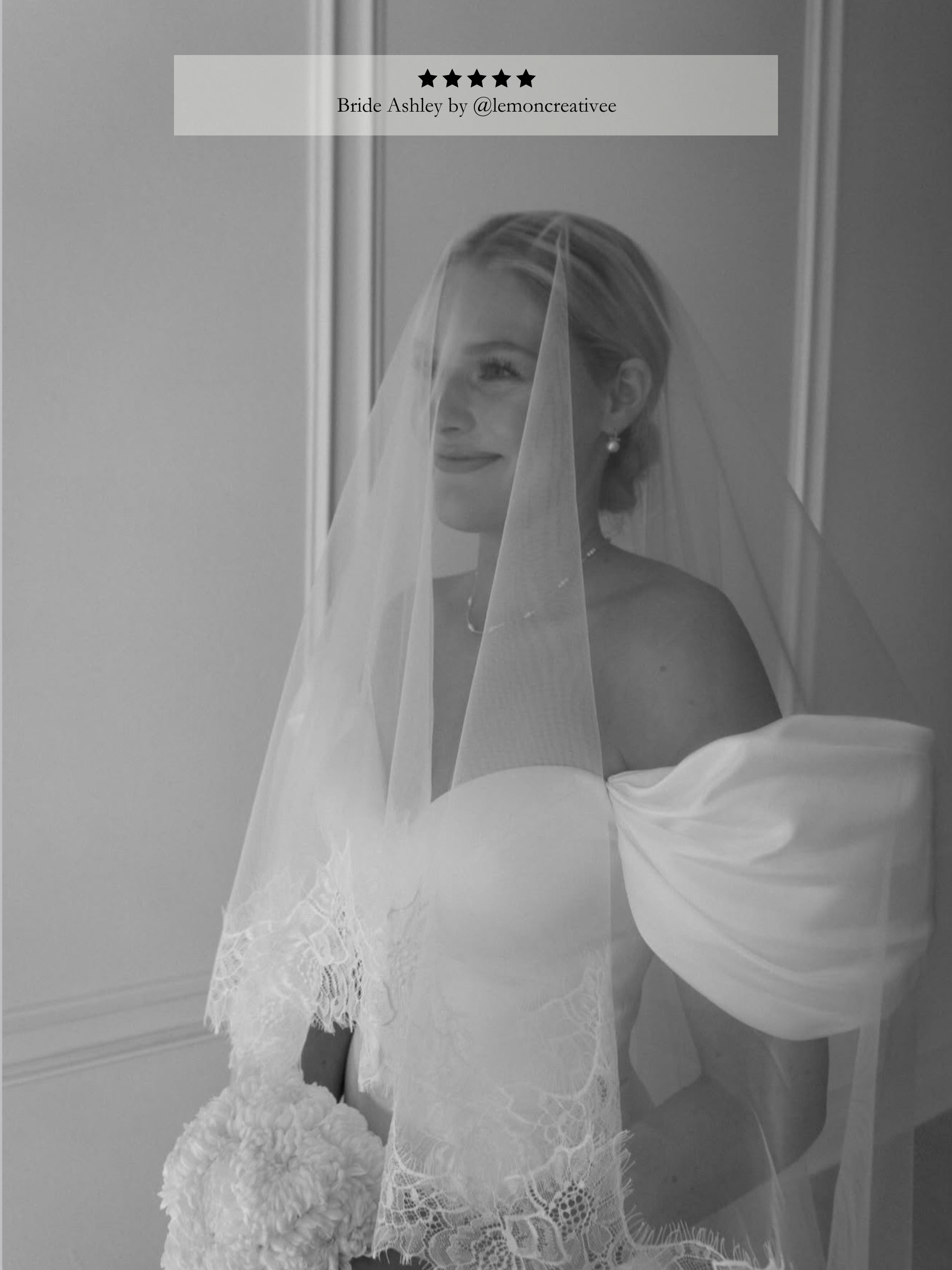 Classic Chantilly Blusher Veil