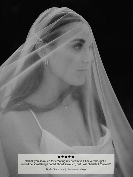 Extra Wide Drop Blusher Veil