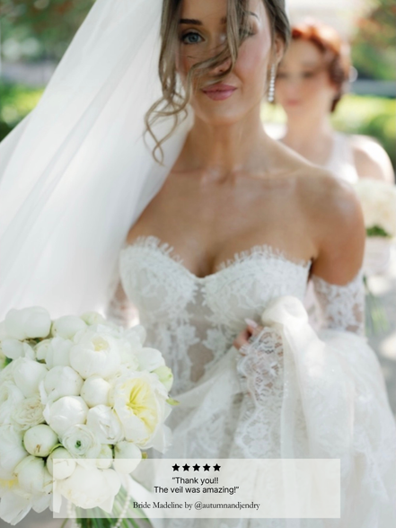 Extra Wide Tulle Blusher Veil