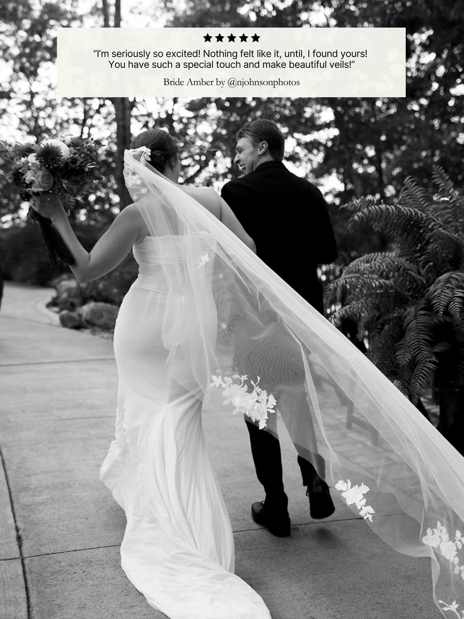Sequin Floral Motif Veil