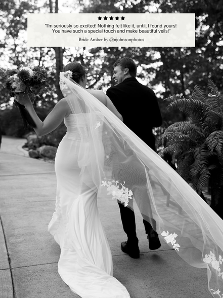 Sequin Floral Motif Veil