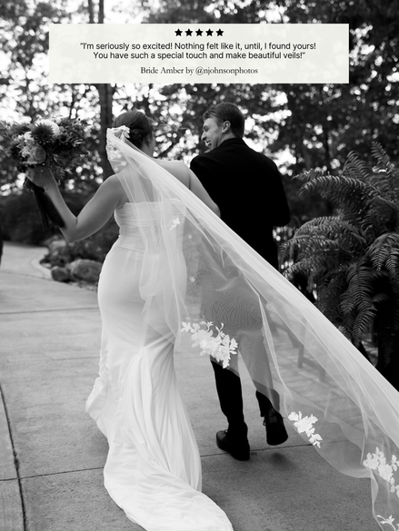 Sequin Floral Motif Veil