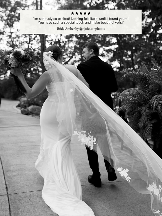 Sequin Floral Motif Veil
