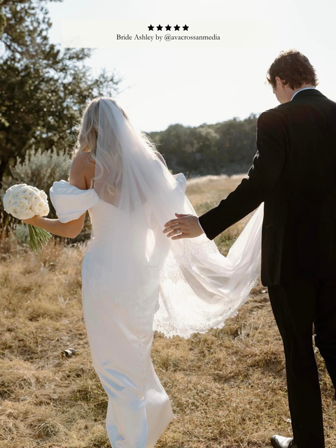 Classic Chantilly Blusher Veil