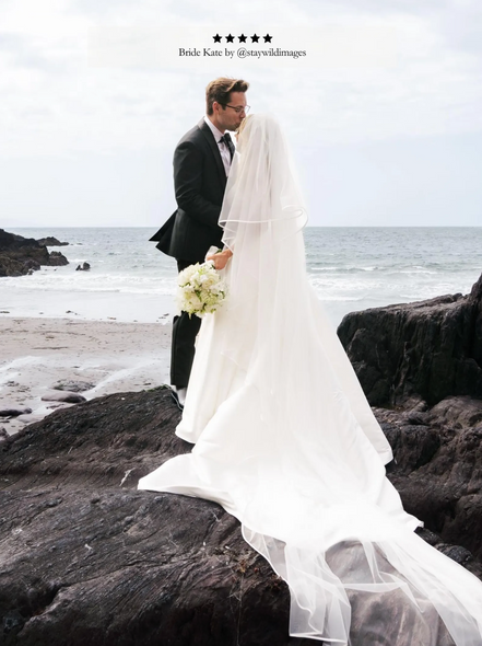 Satin Edge Blusher Veil